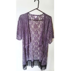 👘 3 for $15 Lularoe Lace Gray Cardigan 👘